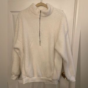 Unbranded faux shearling pullover teddy jacket. EUC